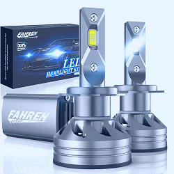 Amazon.com: Fahren H7 LED Headlight Bulbs, 60W 14000 Lumens Super Bright LED  Headlights Conversion Kit 6500K Cool White IP68 Waterproof, Pack of 2 :  Automotive